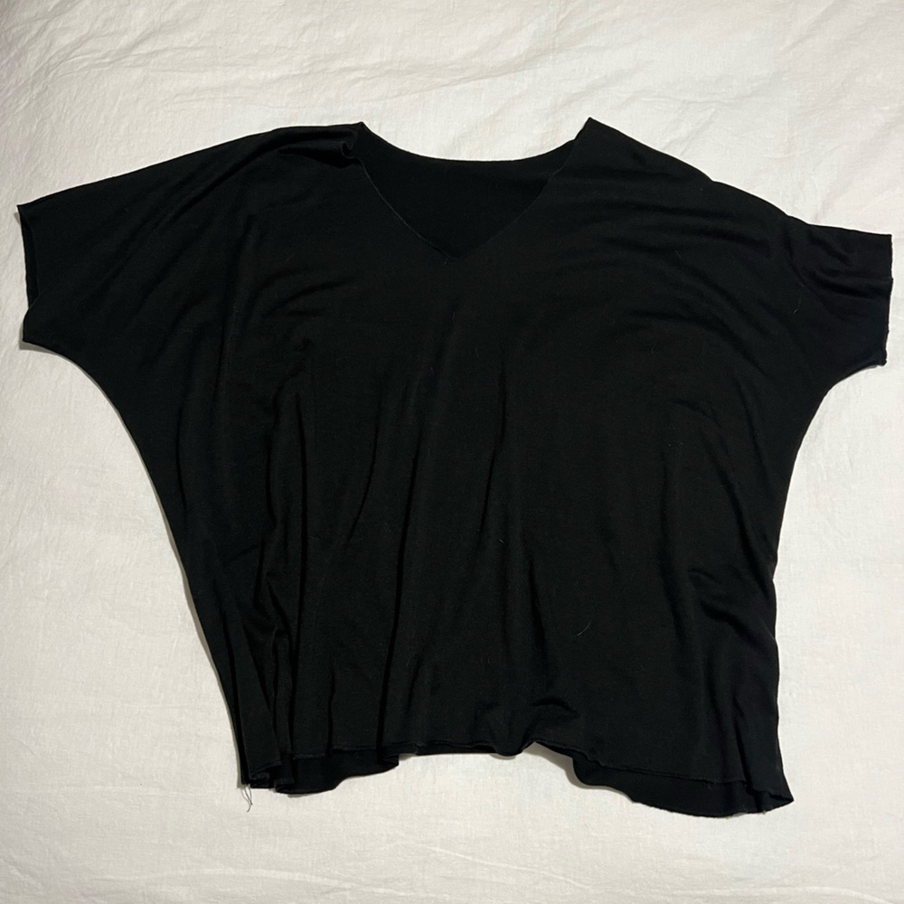 Black Asymmetrical Women's Blouse